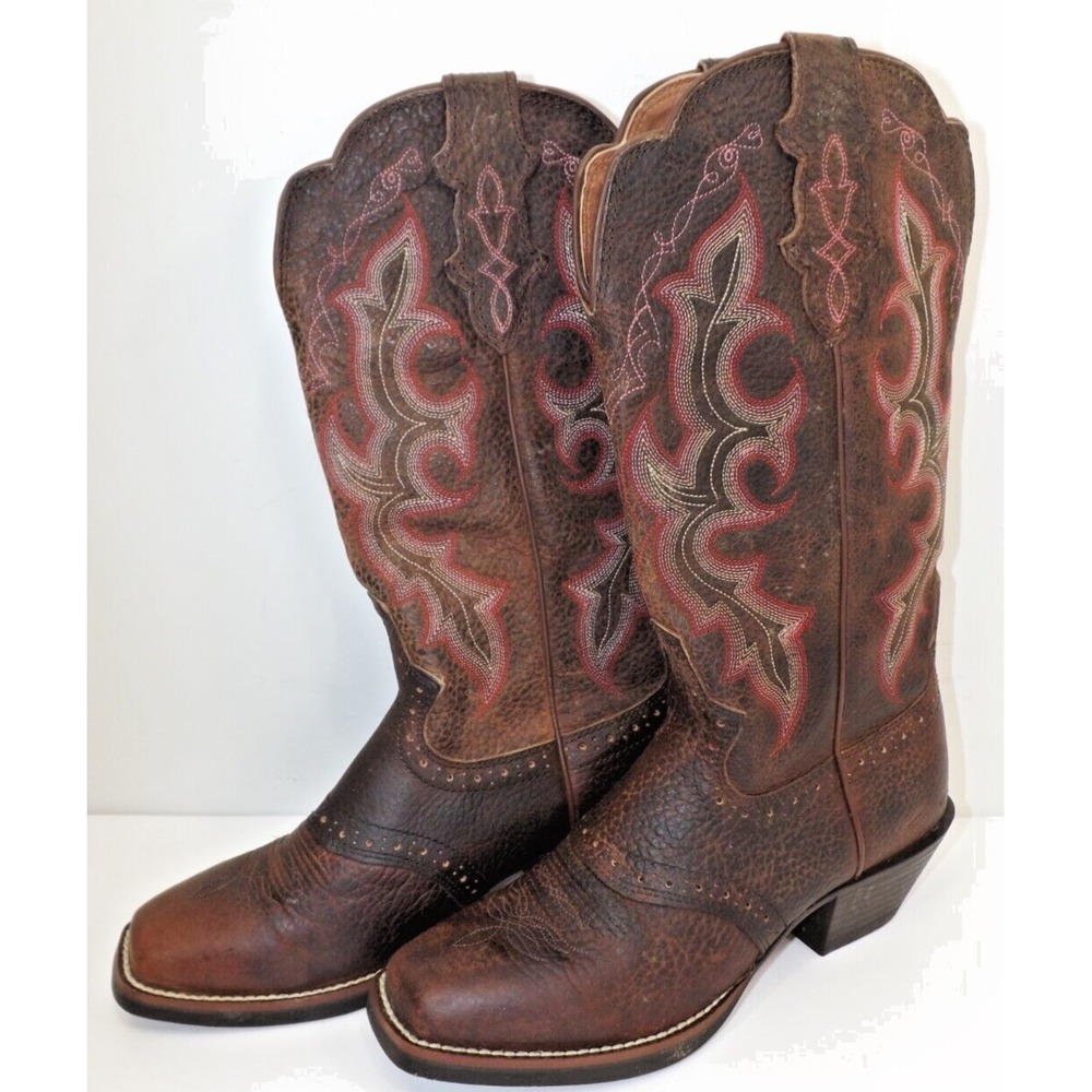 Justin Stampede Punchy Cowgirl Square Toe L7305 Boots Size 6 B